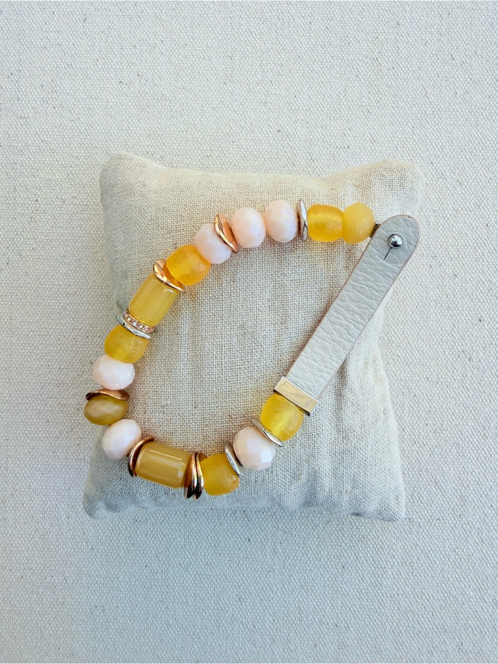 *Story Beads Bracelet Band* KEEP COLLECTIVE Retired Rose Quartz